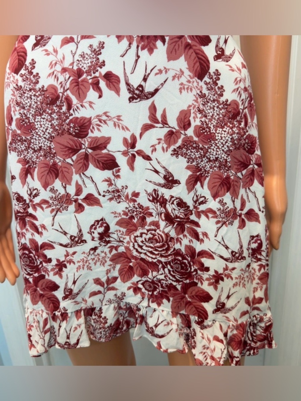 Reformation Red and White Floral Mini Dress - Picture 8 of 15